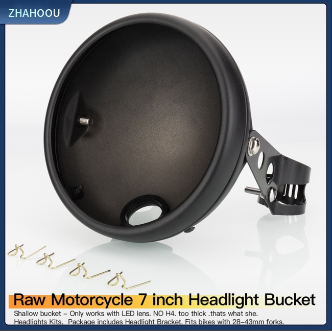 ☃Phụ Kiện Trang Trí Nhà Cửa Độc Đáo Sáng Tạo☃ Ốp Bảo Vệ Đèn Pha Led 7-inch Kèm Khung Gắn Chuyên Dụng Cho Xe Mô Tô