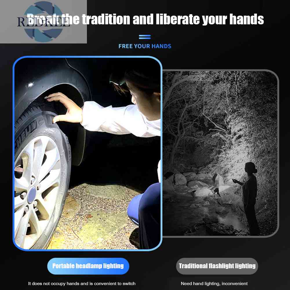 Đèn Pin Đeo Trán Bóng LED Cảnh Báo An Toàn