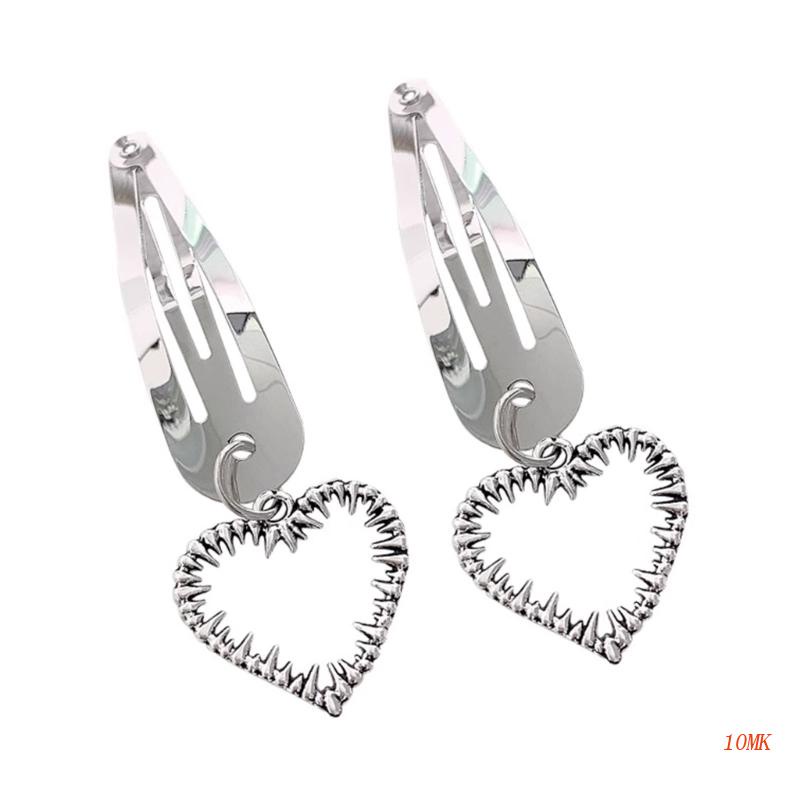 Kẹp Tóc Kim Loại Hình Trái Tim Thời Trang Cho Nữ