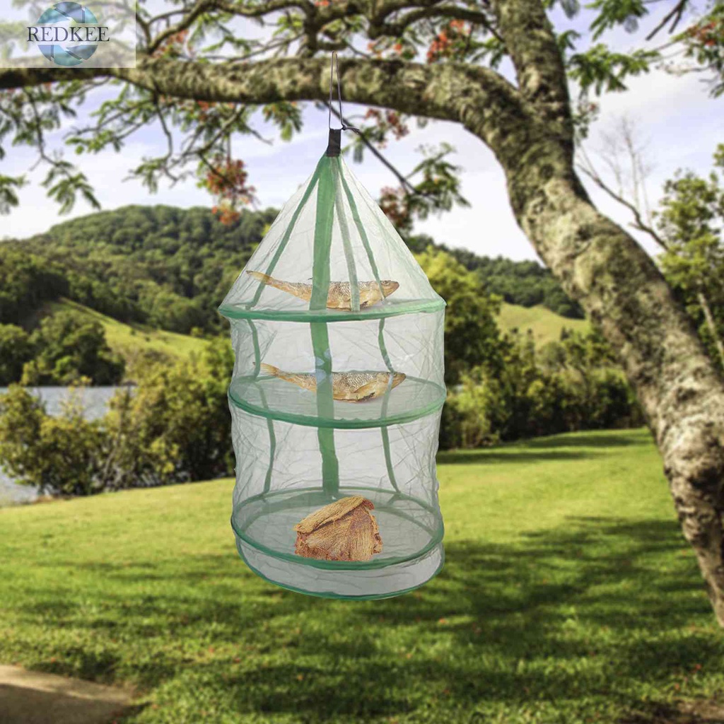 Lồng Lưới Phơi Đồ Màu Xanh Lá Có Khóa Kéo Có Thể Gập Lại Và Linh Hoạt