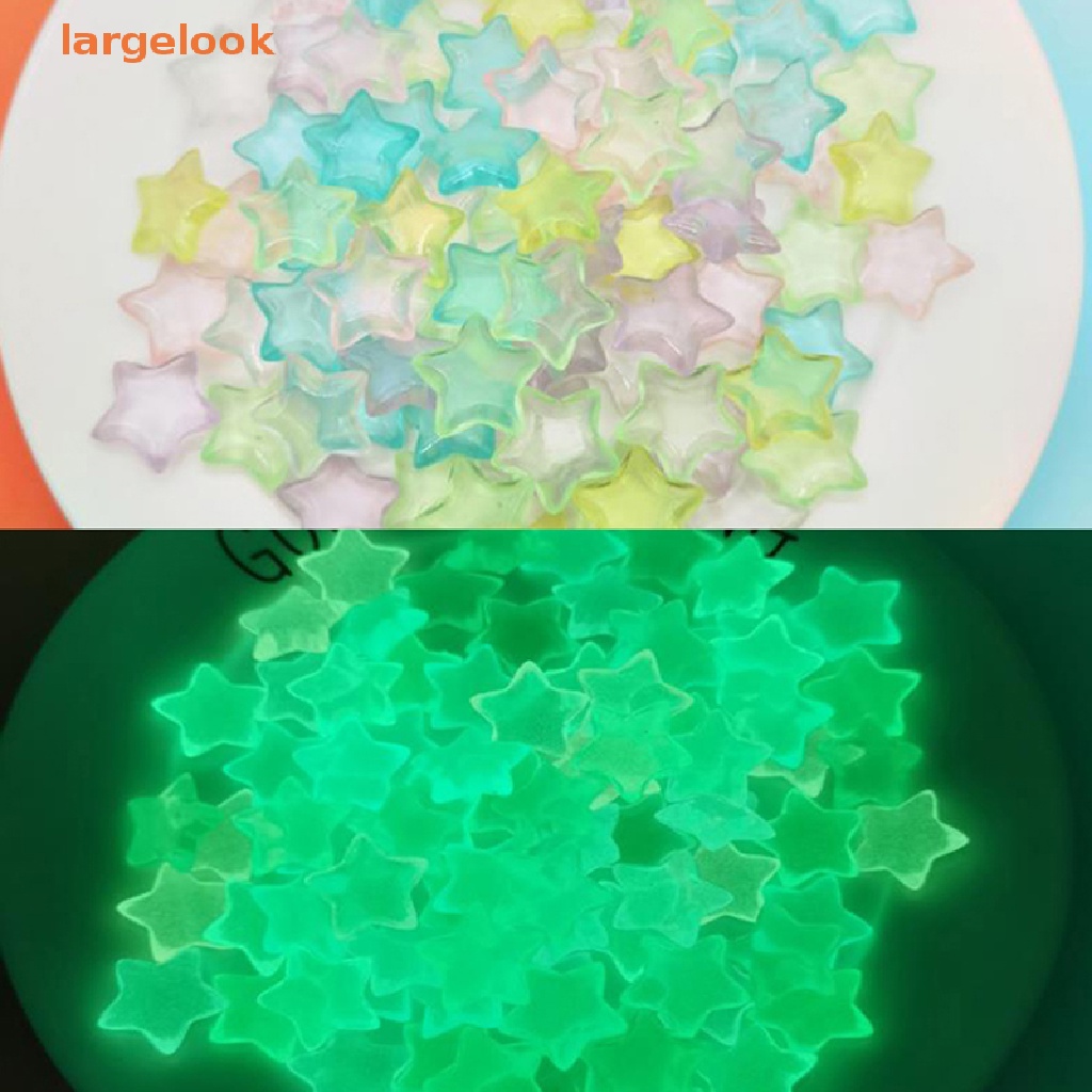 Set 10 Mô Hình Ngôi Sao Dạ Quang Mini Bằng Nhựa Resin Trang Trí Tiểu Cảnh / Sân Vườn