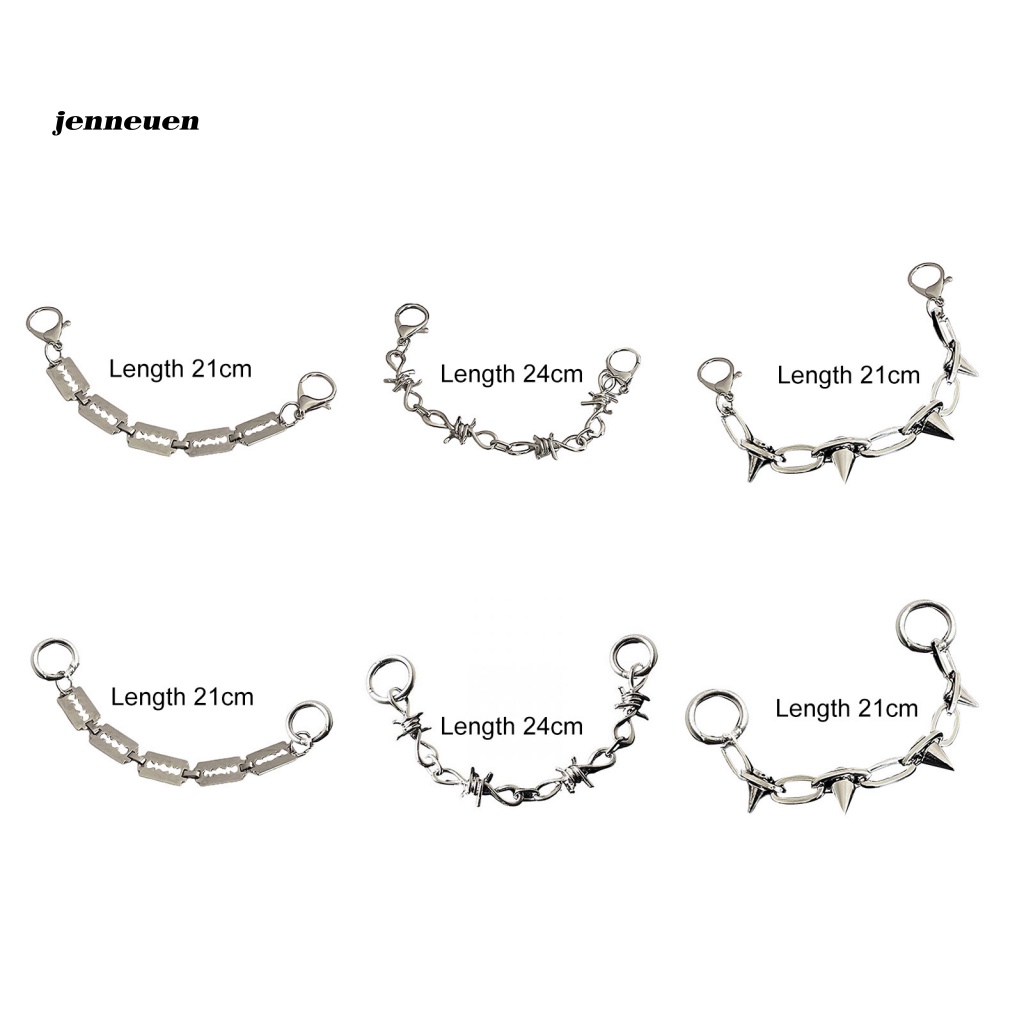 Jen Dây Xích Kim Loại Trang Trí Giày Bề Mặt Đánh Bóng Nhiều Kiểu Dáng Đơn Giản Chống Rỉ Sét Lắp Đặt Giày Có Khóa Tôm Hùm