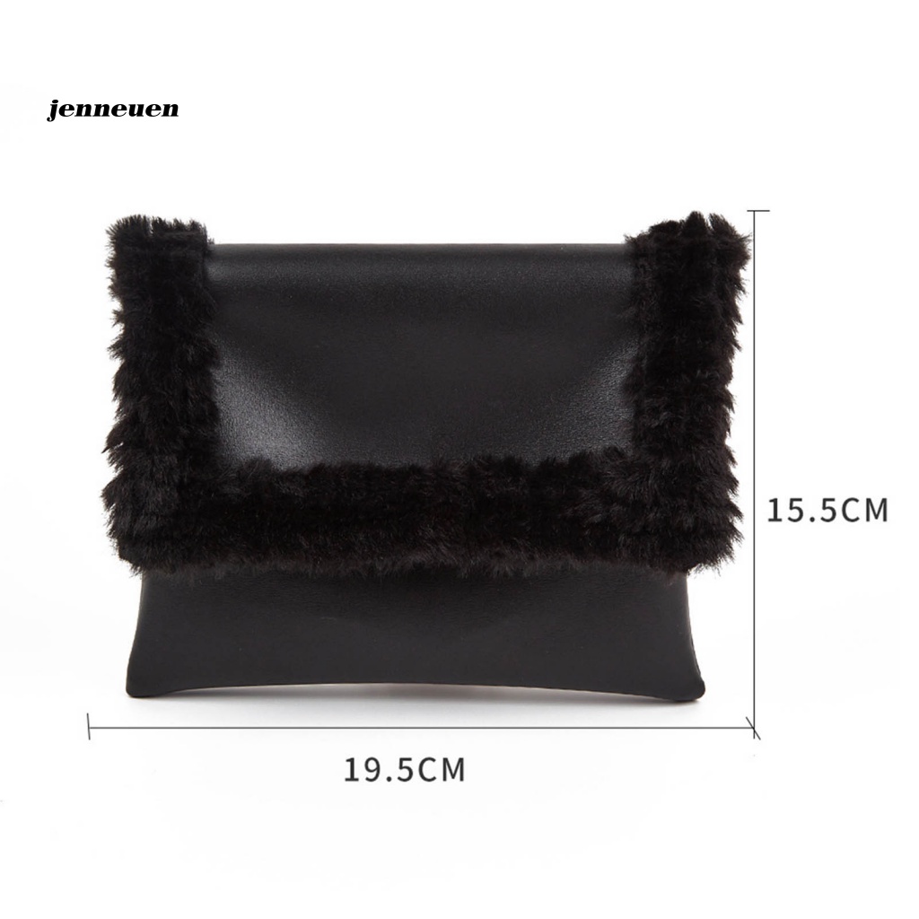 Túi Cầm Tay Bằng Da Giả Màu Trơn Có Khóa Cài Sức Chứa Lớn Cho Trang Điểm Ngoài Trời