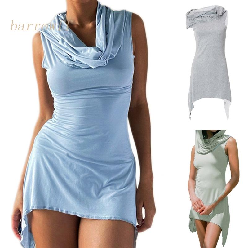 Đầm Mini Nữ Cổ Lọ Nhấn Eo Cao In Hoa Thời Trang