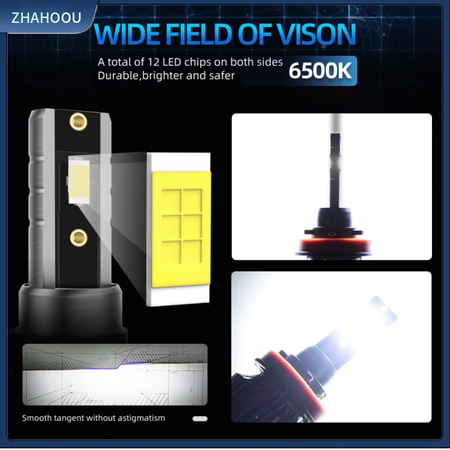 ☃Nhà Cửa☃ 1 Cặp Đèn Pha Q4 6000lm 6000k 60w 360 Độ Ip68 Chống Thấm Nước Chất Lượng Cao Cho Xe Hơi