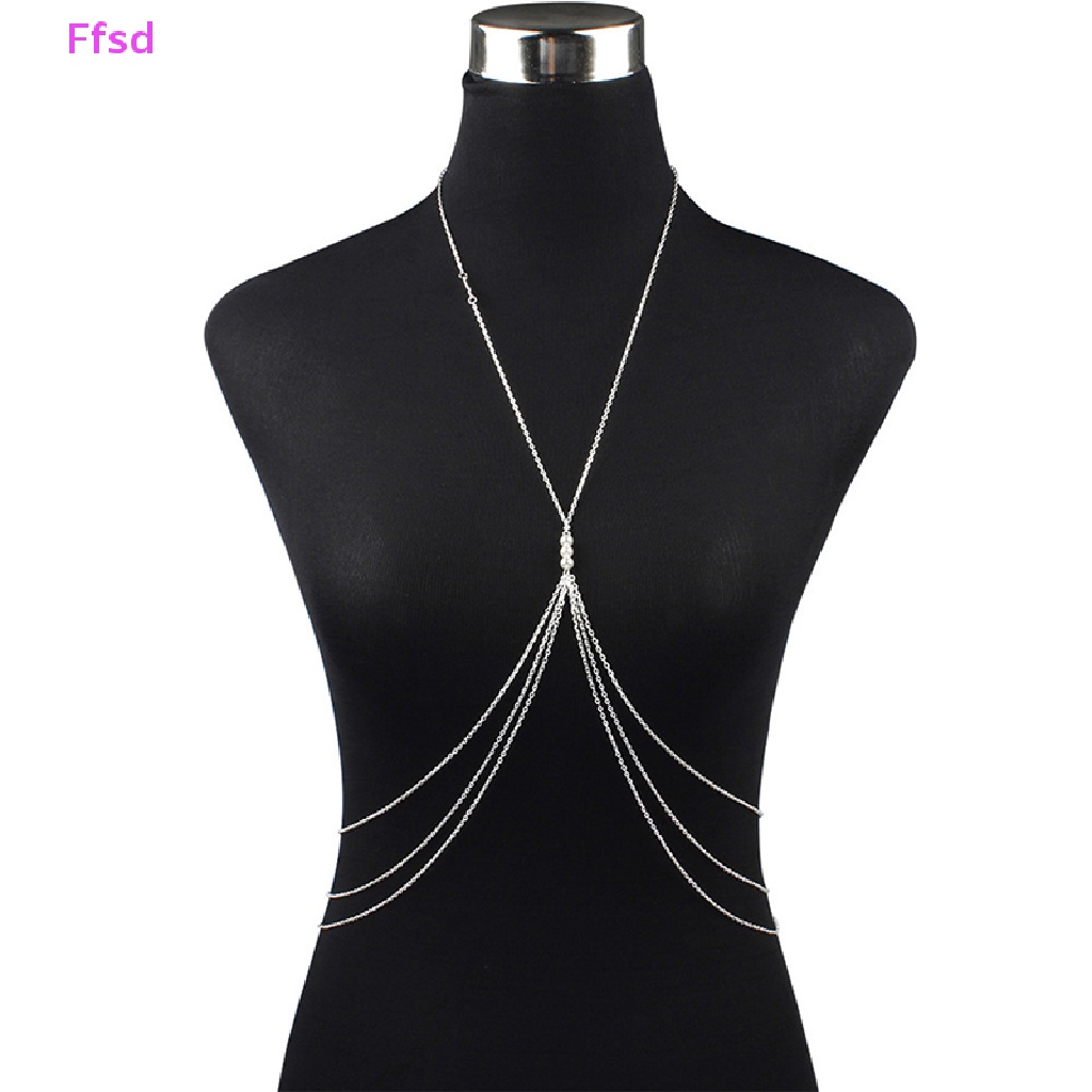 {Ffsd} Dây Mắt Xích Ngọc Trai Đeo Trang Sức Áo Ngực Bikini Quyến Rũ Cho Nữ Bán Chạy