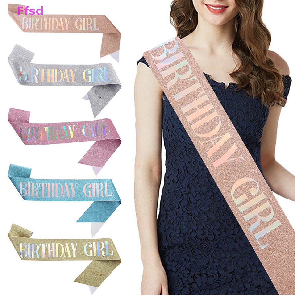 Dây Ruy Băng Đeo Chéo In Chữ 10th 18st 20th 30th 40th Dùng Làm Quà Tặng Sinh Nhật