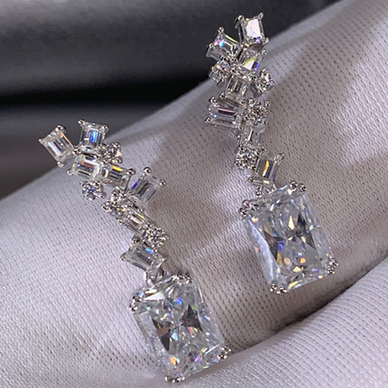 Bông Tai Đính Đá Zircon Thời Trang Dành Cho Nữ