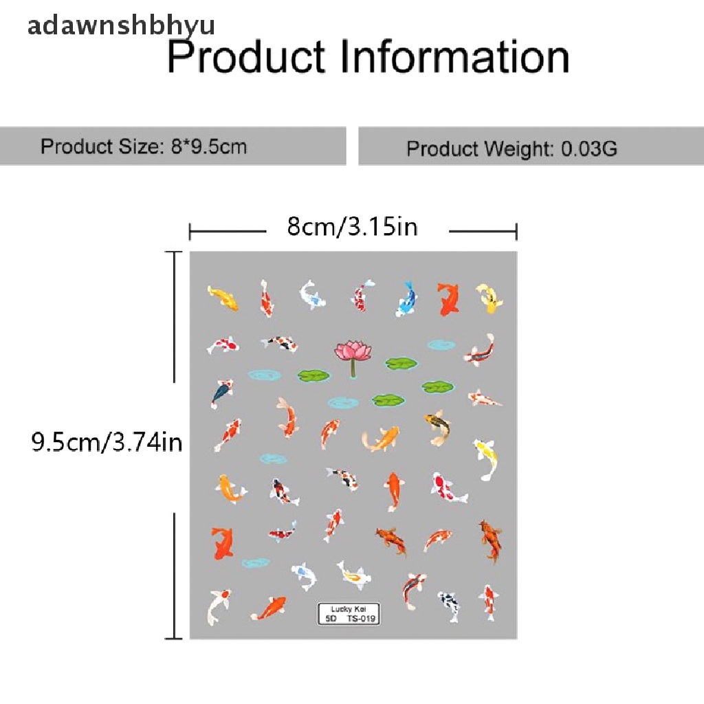 1 Tờ Miếng Dán Móng Tay Hình Bướm 5D Màu Gradient