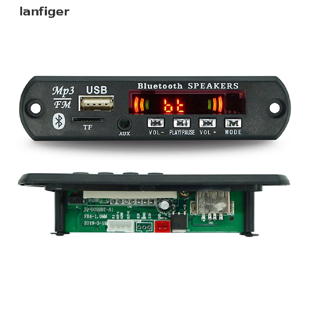 Bảng Mạch Giải Mã Bluetooth 5.0 9V-12V MP3 WMA USB TF FM Radio Với Điều Khiển Từ Xa Cho Xe Hơi