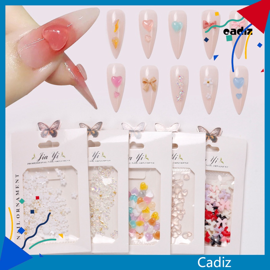 Túi 50 Miếng Dán 3D Trang Trí Móng Tay Nghệ Thuật Không Phai Chống Trầy Xước Không Dính Dễ Tháo Gỡ