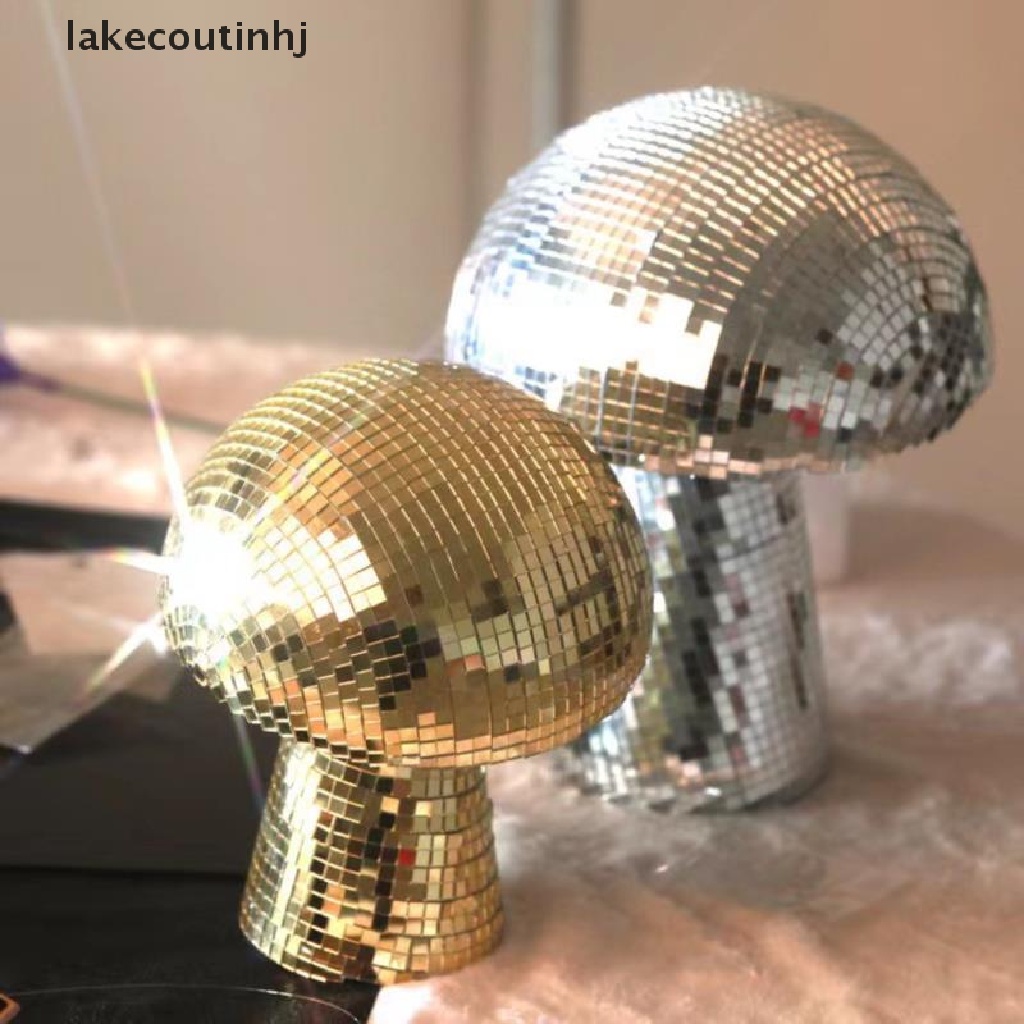 Lakecou Quả Cầu Disco Hình Nấm Tráng Gương Trang Trí Ngoài Trời Chữa Bệnh