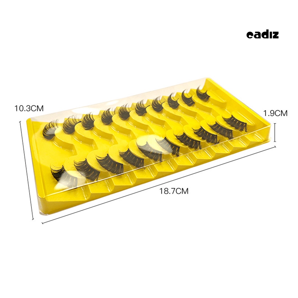 Set 10 Cặp Lông Mi Giả Cong Mềm 3D Tự Nhiên Linh Hoạt Cho Nữ