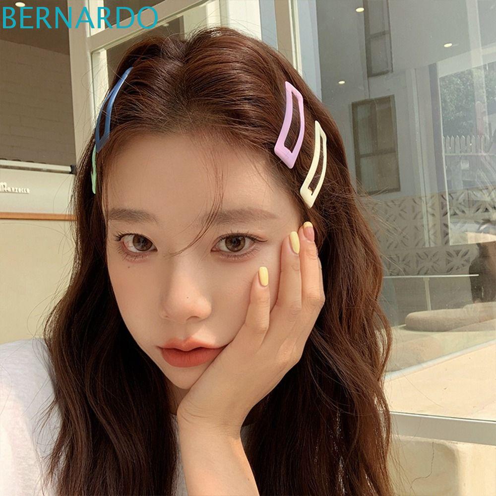 Kẹp Tóc Kim Loại y2k Màu Sắc Kẹo Ngọt Thiết Kế Đơn Giản Sáng Tạo