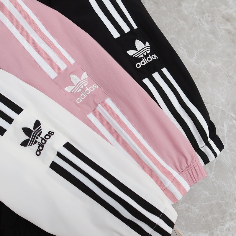 Áo Khoác cardigan adidas 100% Chính Hãng Thêu logo Kẻ Sọc Phong Cách Cổ Điển Thời Trang Cho Nam Và Nữ