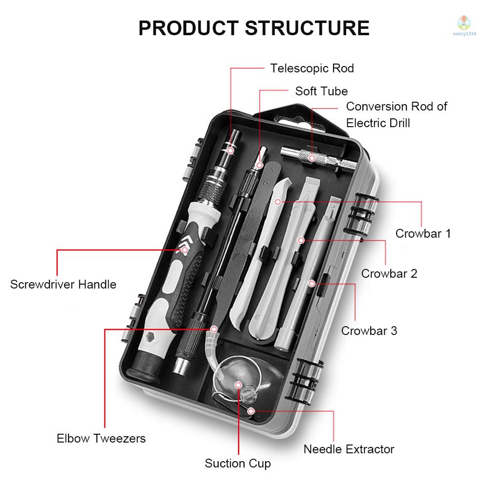 Bộ Dụng Cụ Sửa Chữa Đồng Hồ / Máy Tính 98 Bits 115 Trong 1 Đa Năng