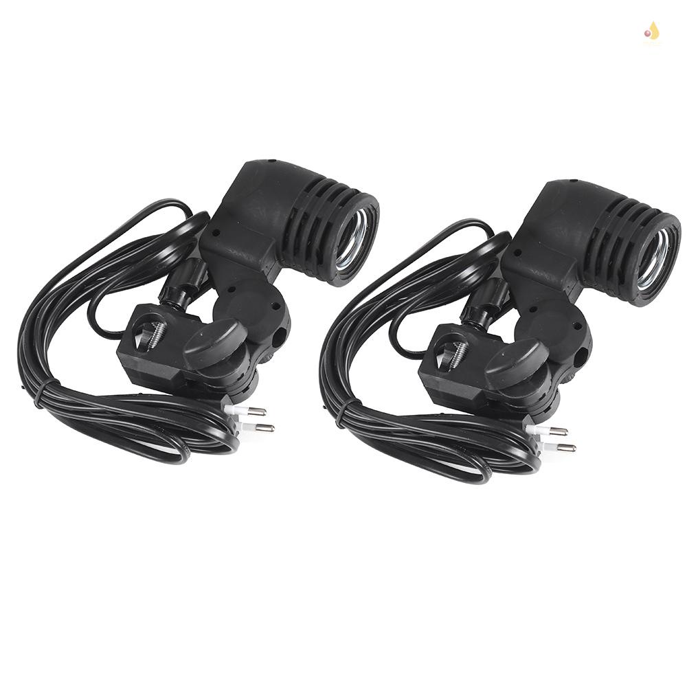 Set 2 Dù Mềm Màu Trắng + 2 Bóng Đèn 45W 6.6Ft + 2 Chuôi Đèn Xoay 33 Inch Dùng Trong Studio Chụp Ảnh