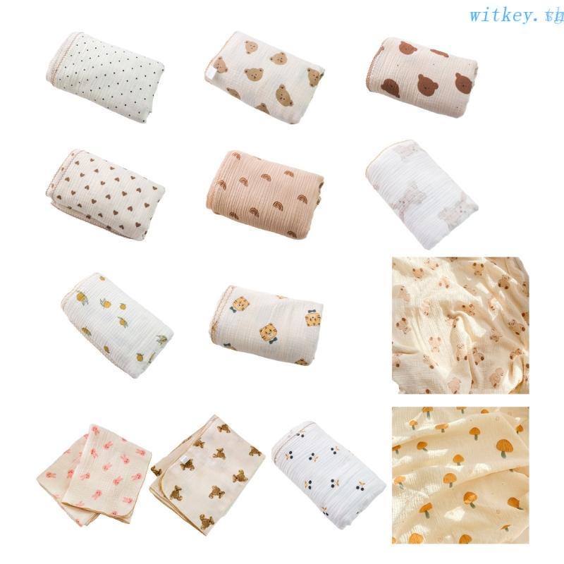 Chăn Cotton 2 Lớp Mềm Mại Thoáng Khí Thấm Hút Tốt Cho Bé Sơ Sinh