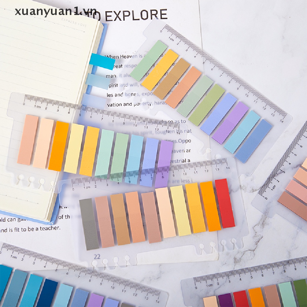 Set 200 Tờ Giấy Ghi Chú Tự Dính Họa Tiết Dễ Thương Dùng Trong Trường Học / Văn Phòng