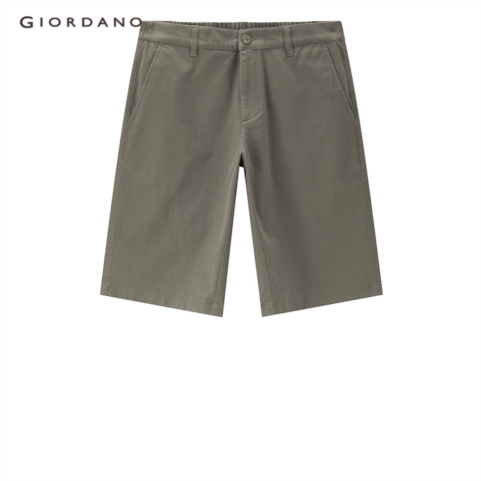 Quần short GIORDANO 18103901 co giãn eo thun nửa cho nam