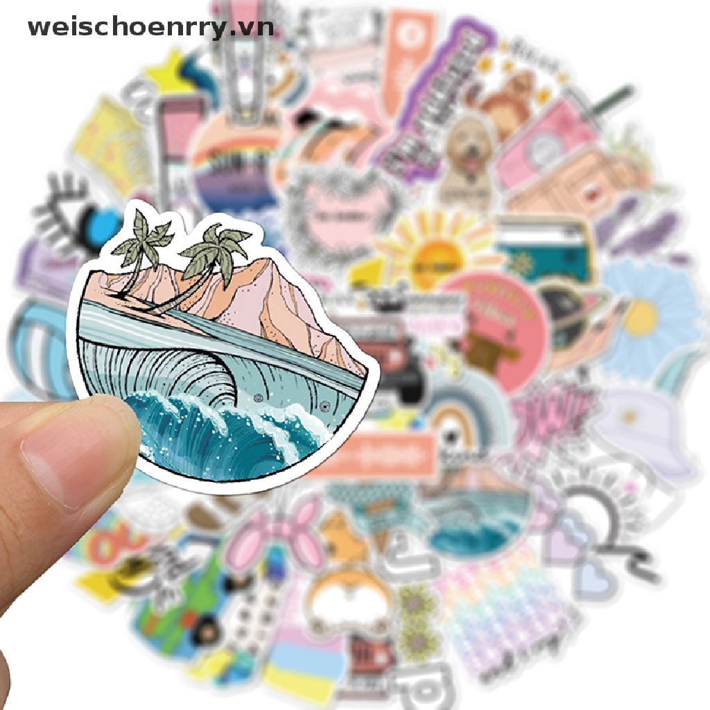 Bộ 50 Miếng Dán Chống Thấm Nước Họa Tiết Hoạt Hình Dễ Thương Cho Bé Gái 2021