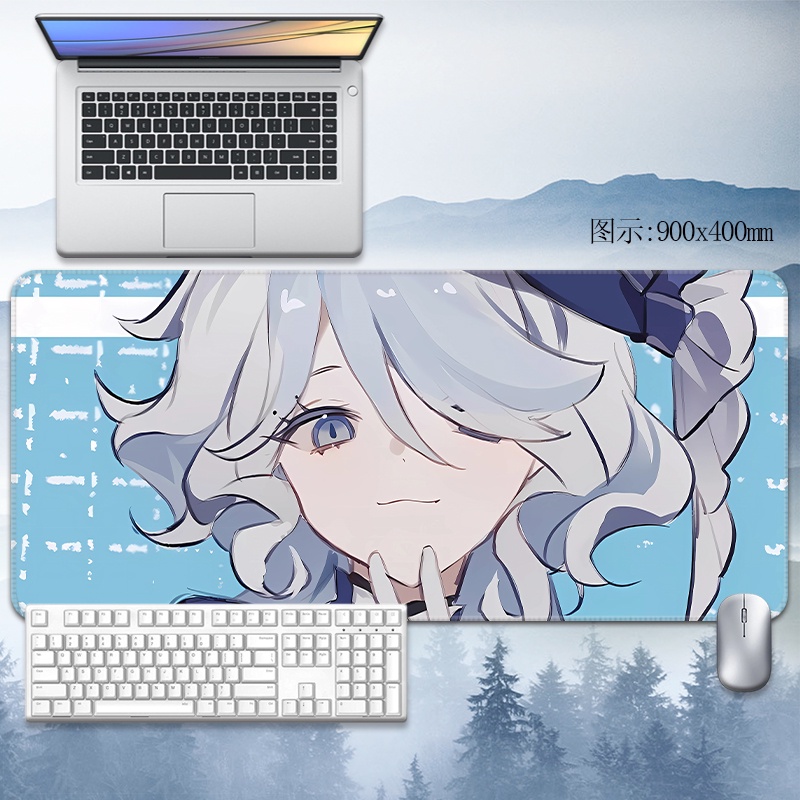 Focalors mouse pad Genshin Impact computer pad gaming large table pad anime custom Fontaine animation Water God keyboard pad