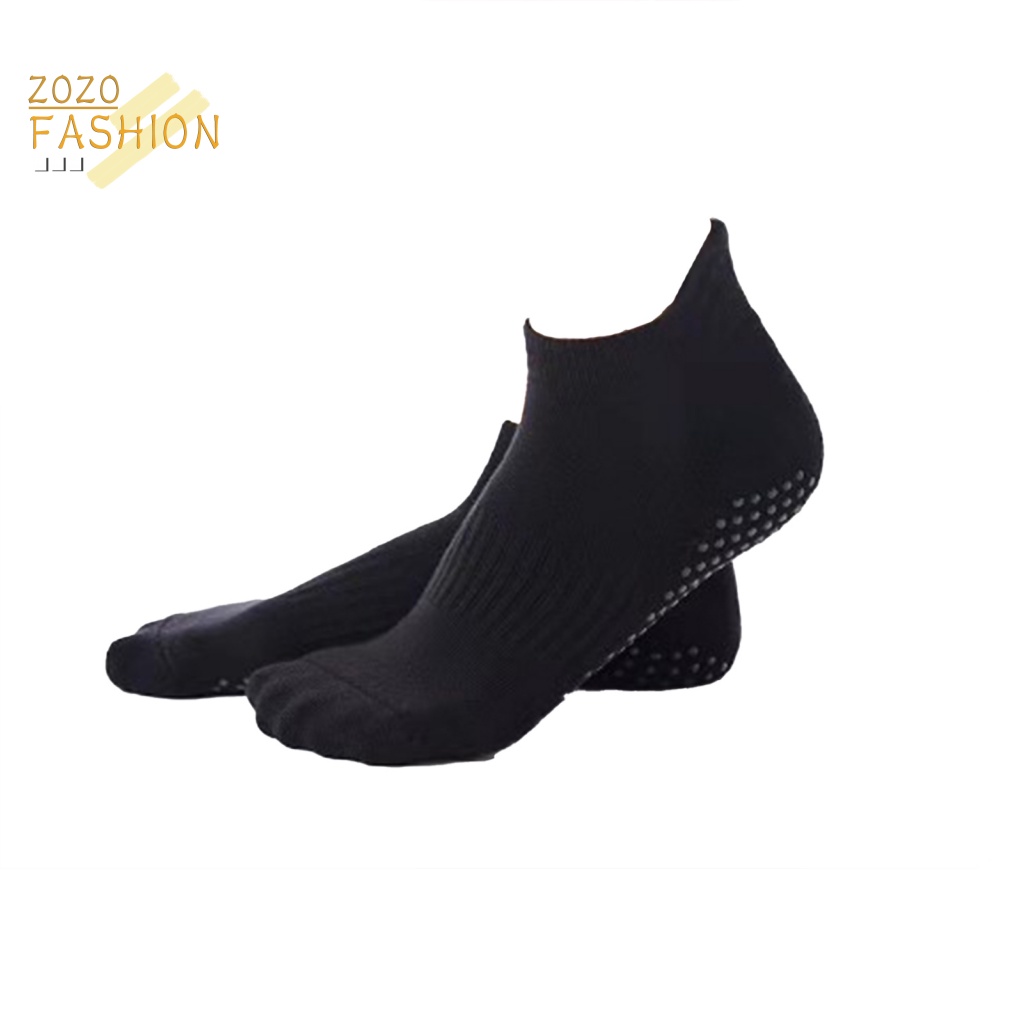 1 Đôi Vớ Cao Su Co Giãn Không Xỏ Lỗ Họa Tiết Chấm Bi Dùng Tập Yoga / Thể Thao