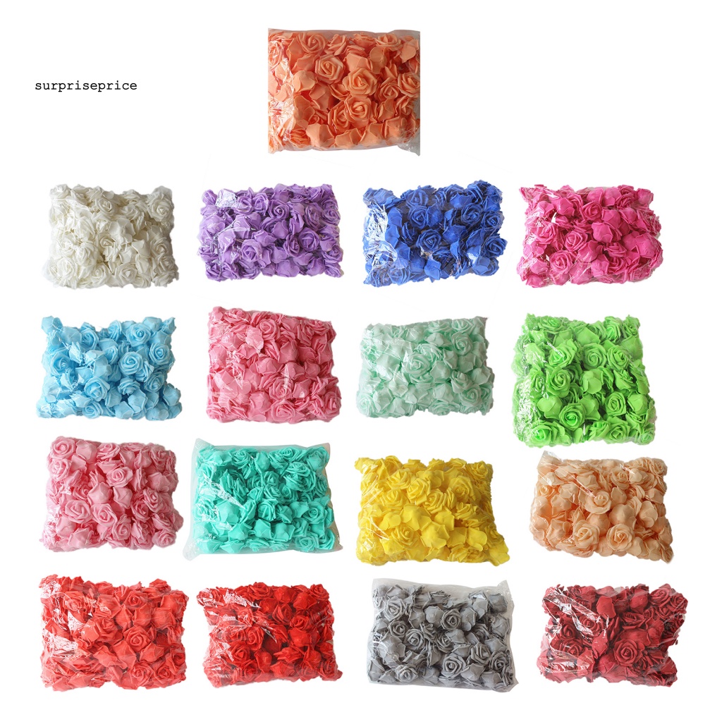 Set 100 Bông Hồng Giả Bằng Xốp Dùng Trang Trí Tiệc Cưới