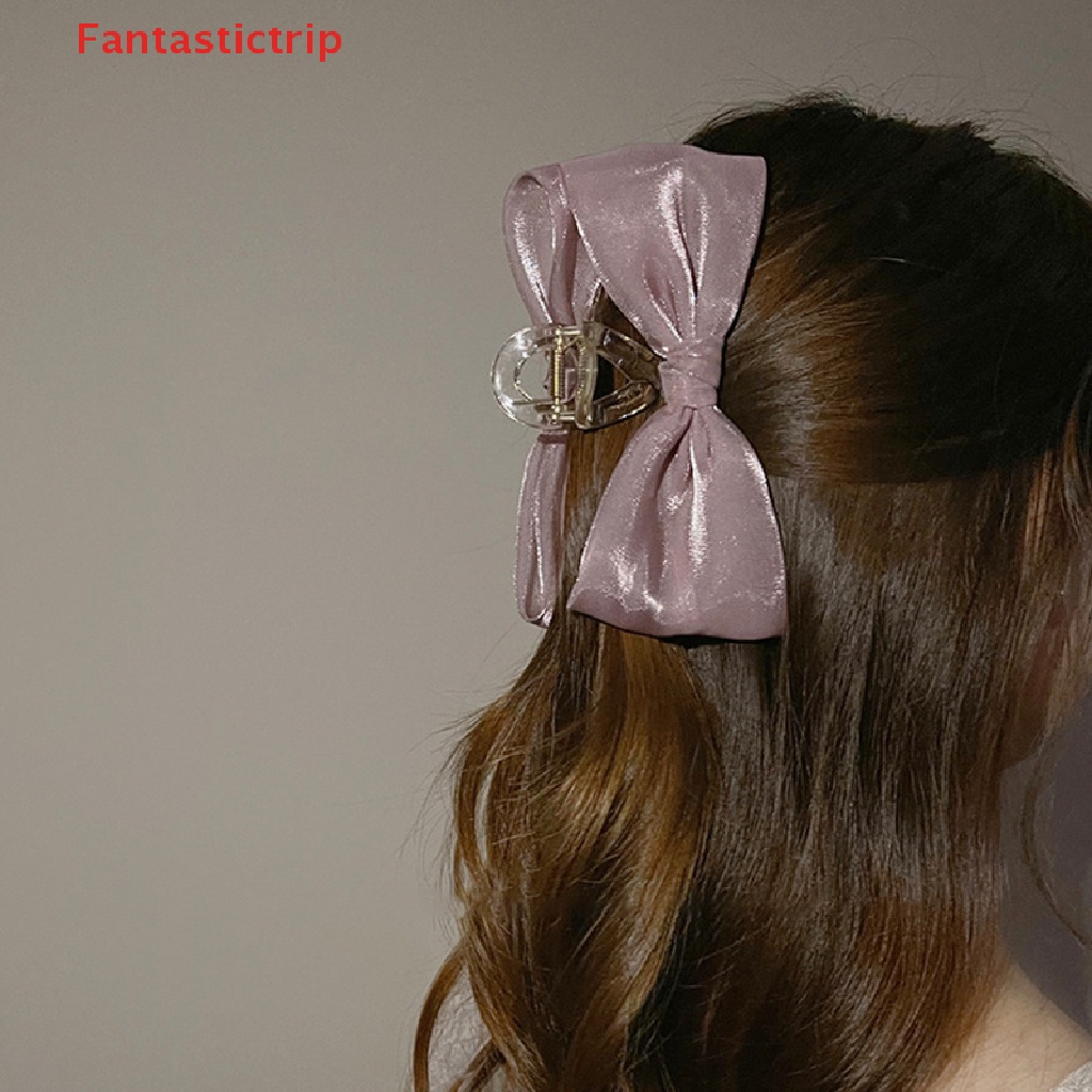 Kẹp Tóc Nơ Lưới Đính Ruy Băng Thanh Lịch Cho Nữ [Fantastictrip] Mới