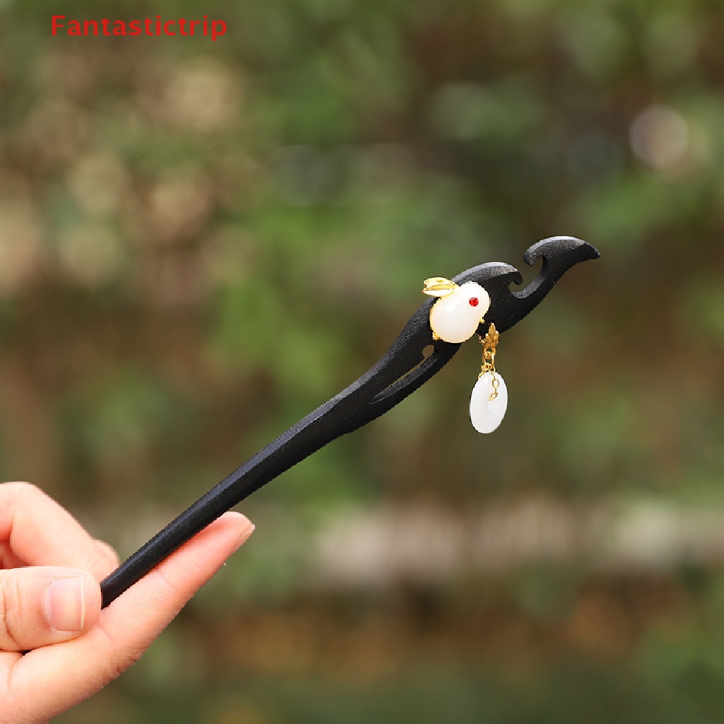 Trâm Cài Tóc Handmade Phối Tua Rua Đính Đá Ngọc Bích Phong Cách Trung Hoa Cổ Điển Mới