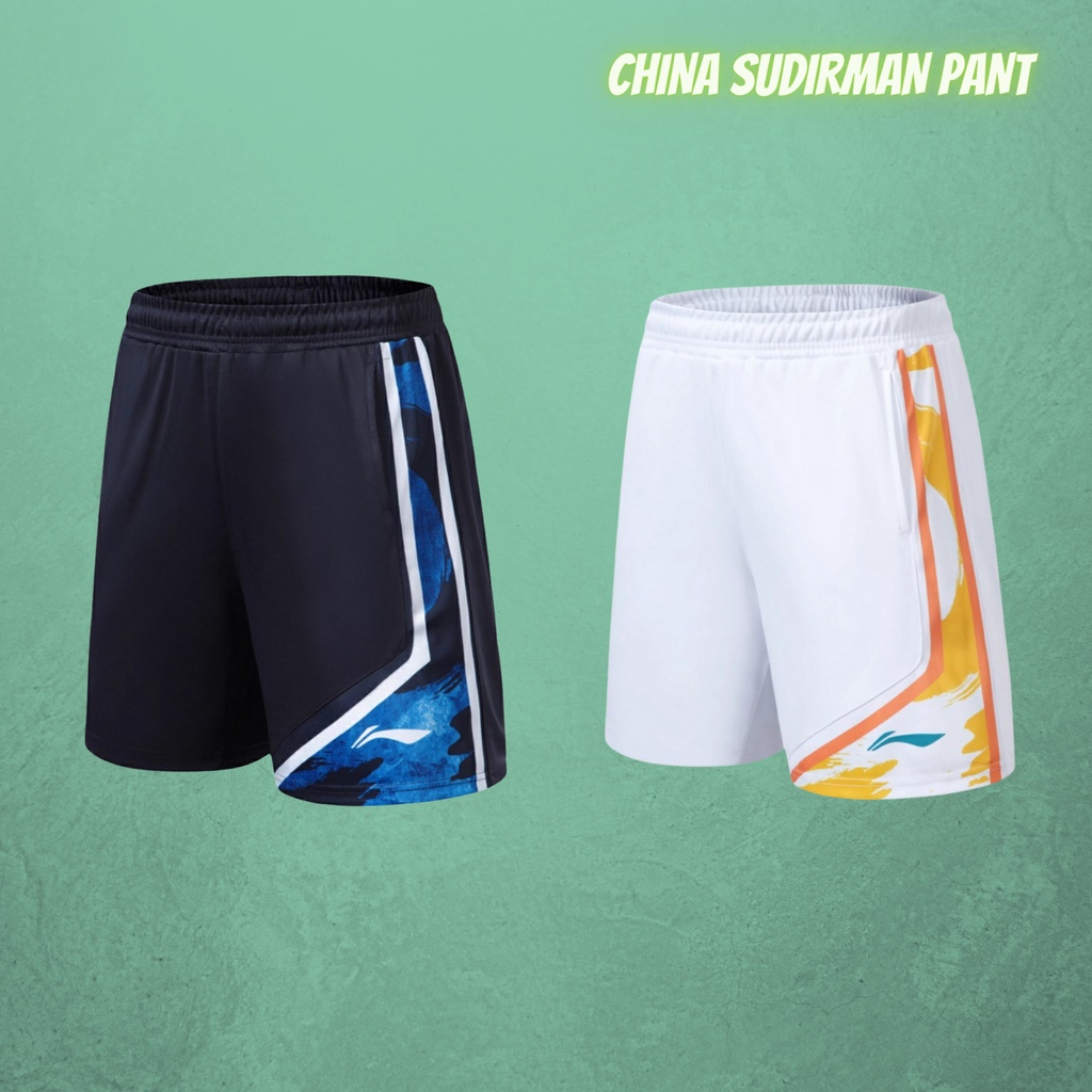 Hàng Có Sẵn Li-Ning 2021 Quần Short Chơi Cầu Lông Đội Sudirman