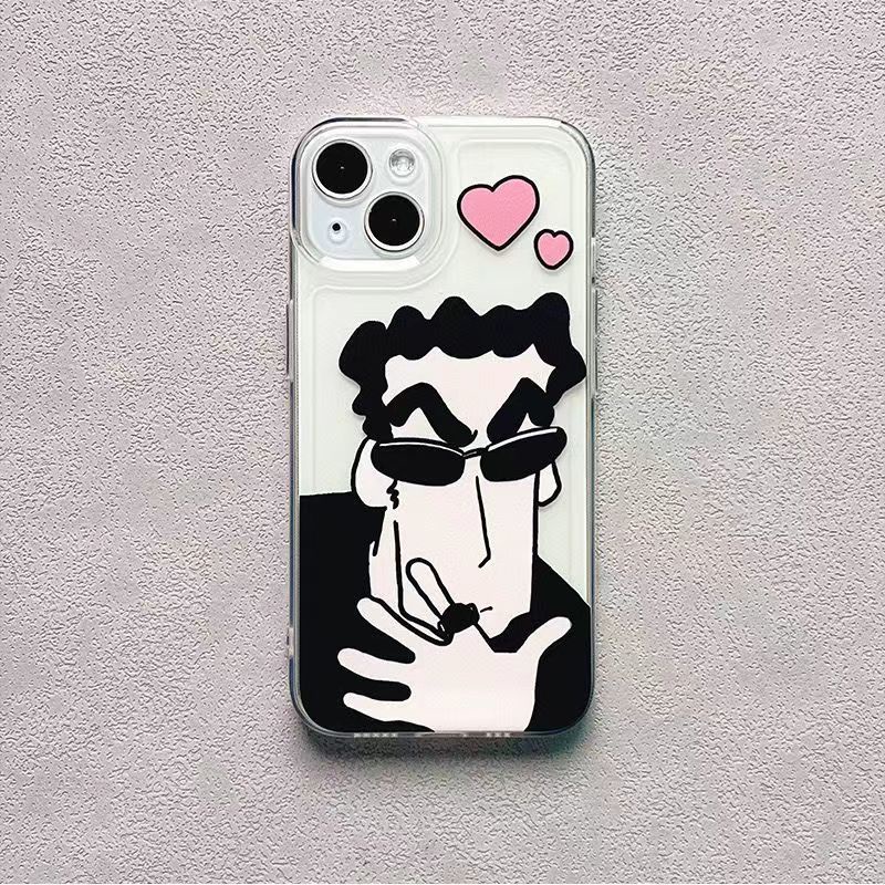 ✅Ốp Điện Thoại Mềm Trong Suốt Hình Cặp Đôi Độc Đáo Cho iPhone14ProMaxx 13