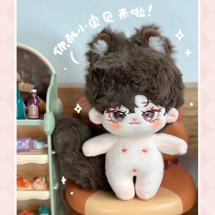 Búp Bê Cotton Phong Cách Mới 10cm Màu Nude Không Khung Có Nam Châm Bốn Ngày