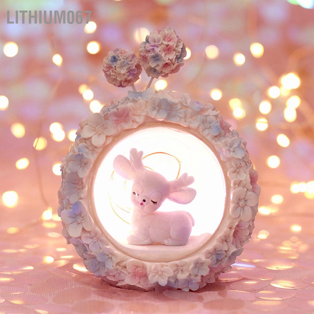Lithium067 Đồ trang trí đèn ngủ Trang máy tính để bàn cô gái dễ thương cho ngày lễ Sinh nhật Quà tặng nhà cửa