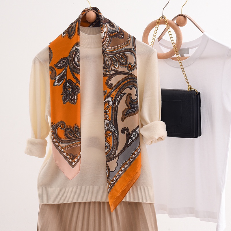 Khăn Quàng Cổ Lụa Vuông 23 Kiểu Dáng Sang Trọng 90 * 90cm