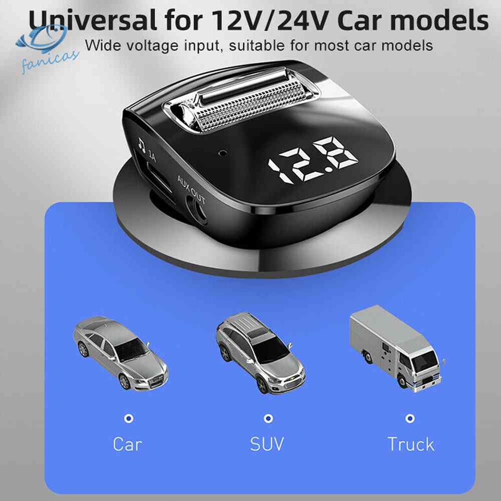 Tẩu Sạc Xe Hơi 2 Cổng USB FM