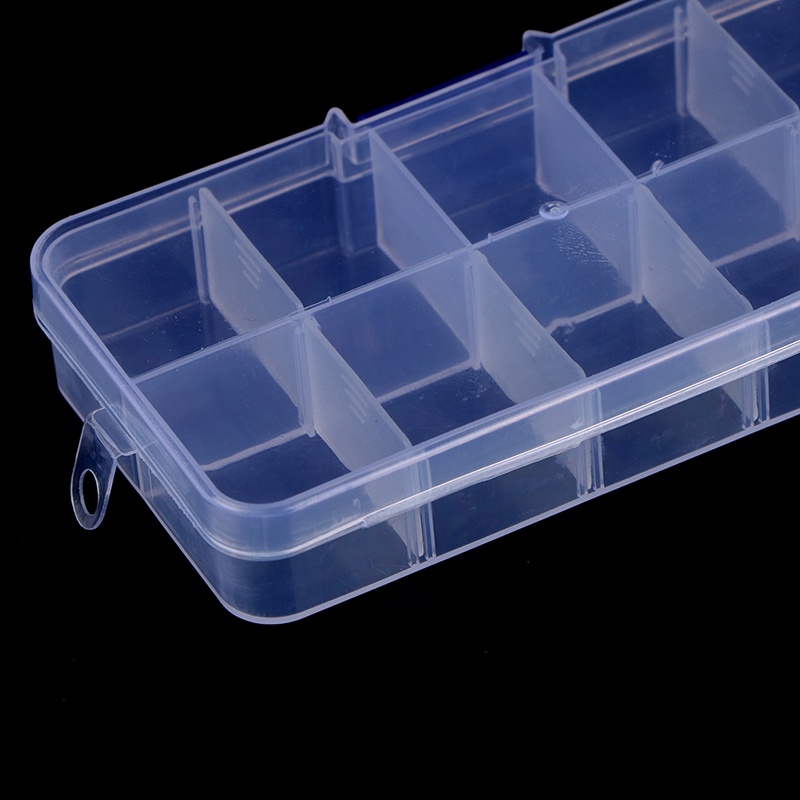 Hộp Nhựa Trong Suốt 10 Ngăn Đựng Trang Sức Tiện Dụng