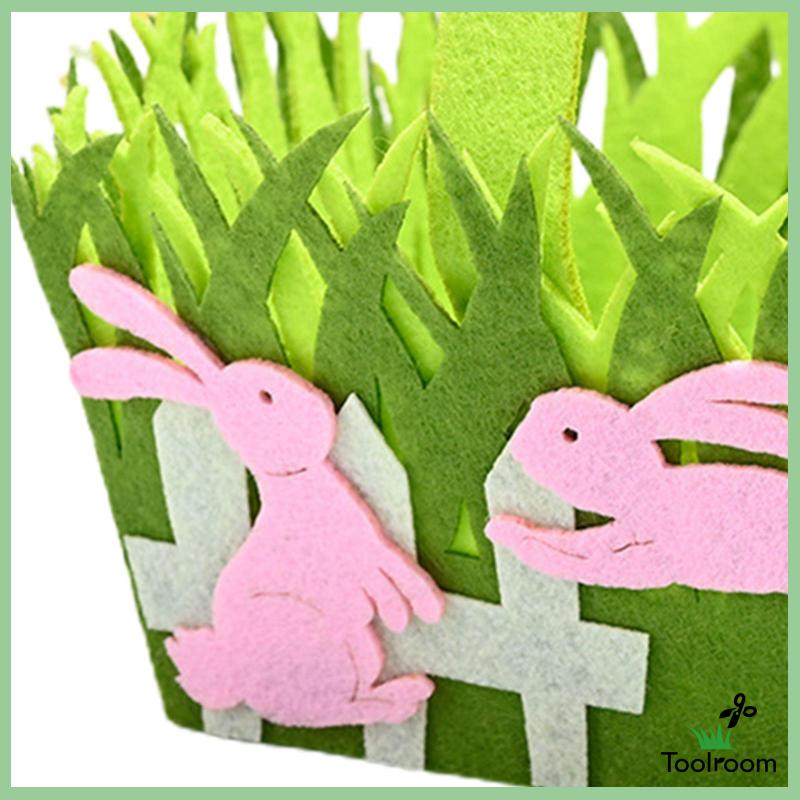 Giỏ Đựng Trứng Phục Sinh Bằng Vải Không Dệt Có Tay Cầm Tiện Dụng