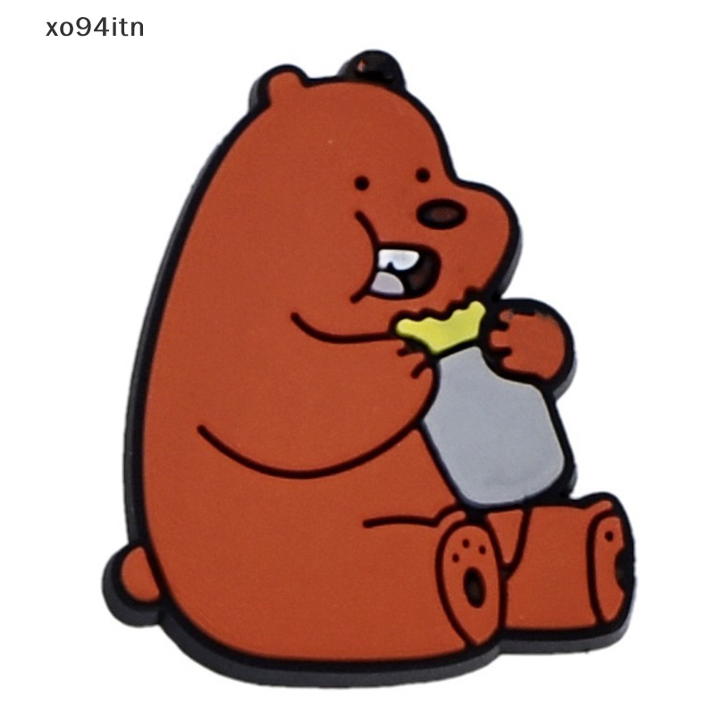 Set 10 Ghim Cài Hình Gấu Hoạt Hình Dễ Thương Dùng Trang Trí Giày DIY