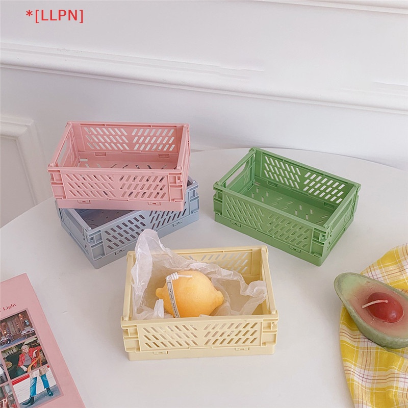 Hộp Nhựa Mini Đựng Mỹ Phẩm Để Bàn Có Thể Gấp Gọn Tiện Dụng