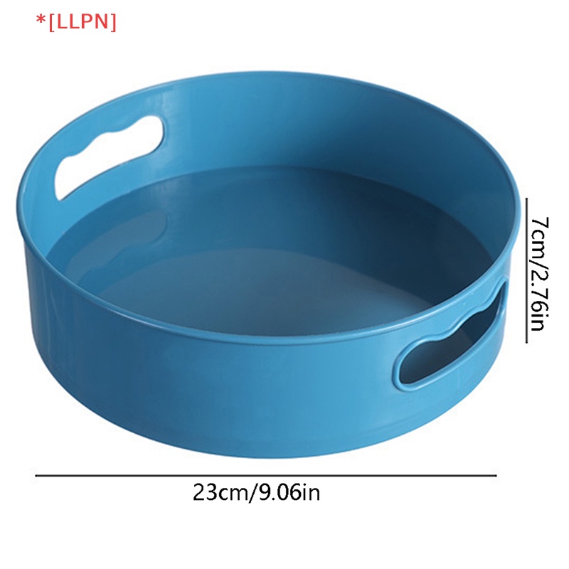 [loyaltysun] 360°Khay Nhựa Chống Trượt Dùng Đựng Thức Ăn Khô / Trái Cây Để Bàn Tiện Dụng Cho Nhà Bếp