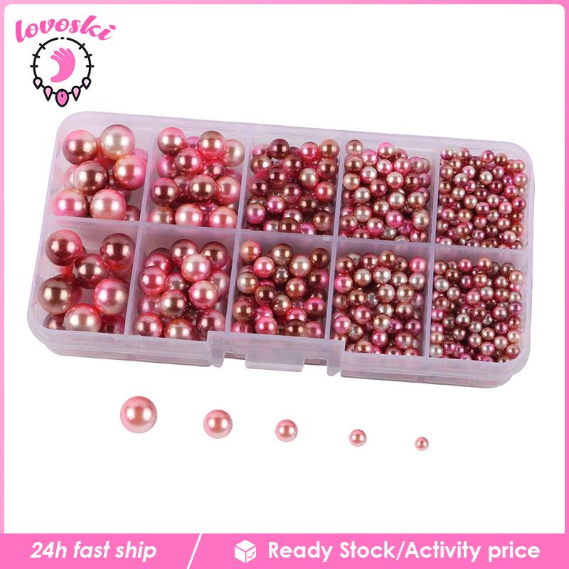 Chuỗi Hạt Ngọc Trai Nhân Tạo Màu Đen 4 / 5 / 6 / 8 / 10mm Làm Đồ Thủ Công