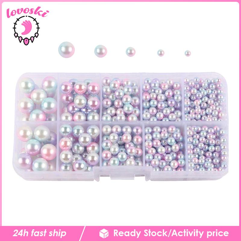 Chuỗi Hạt Ngọc Trai Nhân Tạo Màu Đen 4 / 5 / 6 / 8 / 10mm Làm Đồ Thủ Công