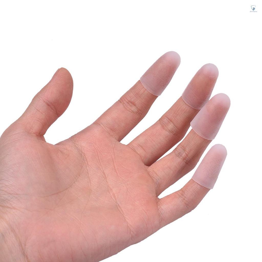 Set 4 Nắp Silicone Bọc Ngón Tay Trái Siêu Mỏng Chống Trượt Giảm Đau Khi Chơi Guitar / Ukulele