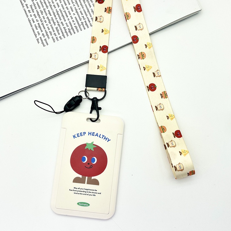 Bao Đựng Thẻ Hình Bánh Mì Burger / Xe Buýt Kèm Dây Dài / Thẻ Tiện Dụng Ốp