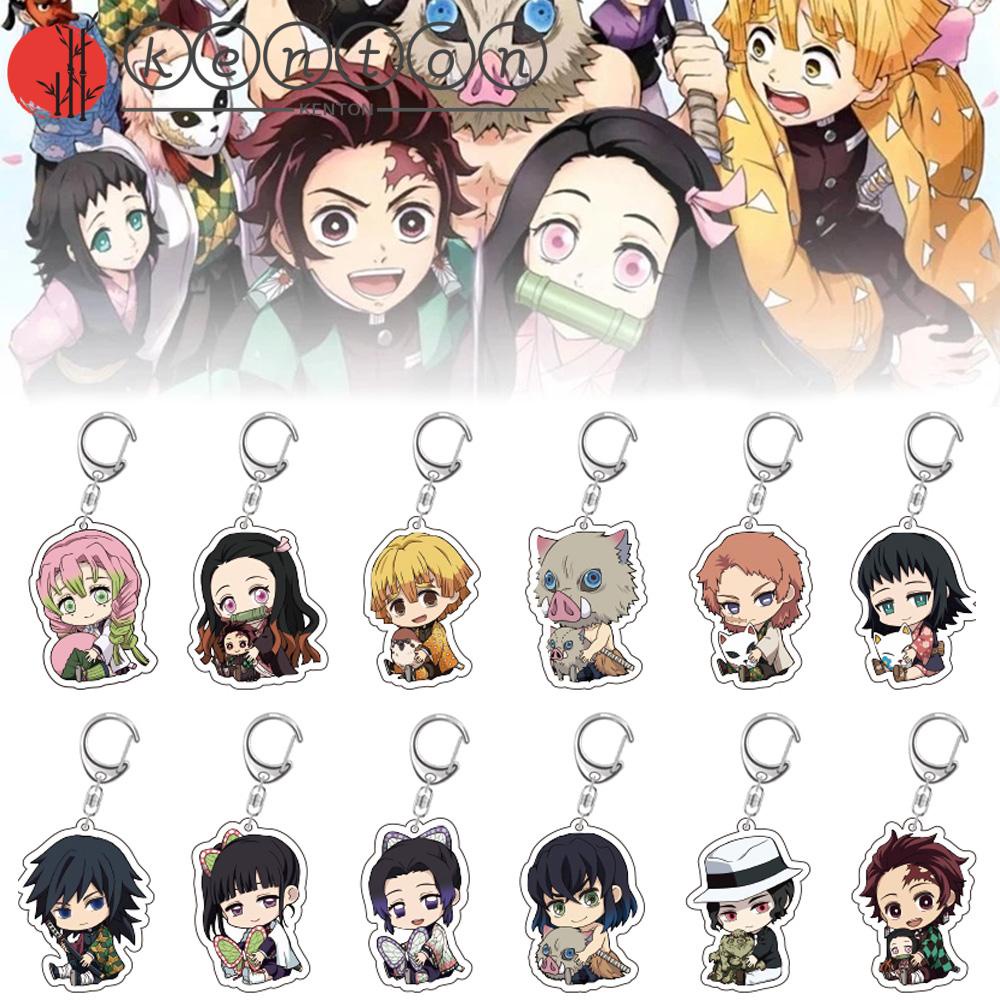 Móc khóa bằng nhựa acrylic hình nhân vật anime Thanh Gươm Diệt Quỷ dễ thương độc đáo
