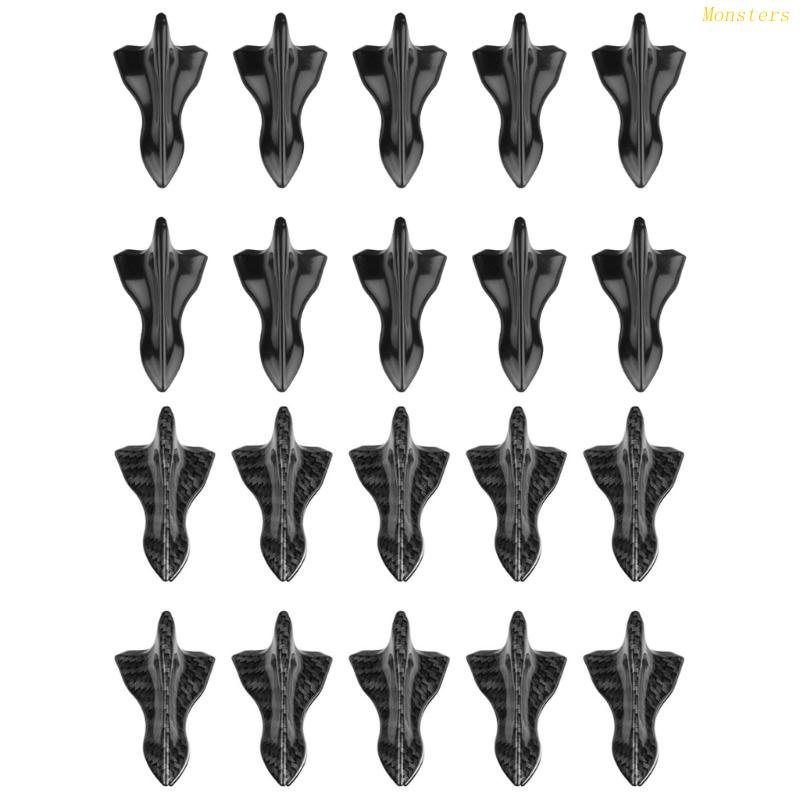 Bộ 10 Miếng Dán Màu Đen Bằng ABS Cho Mui Xe Hơi