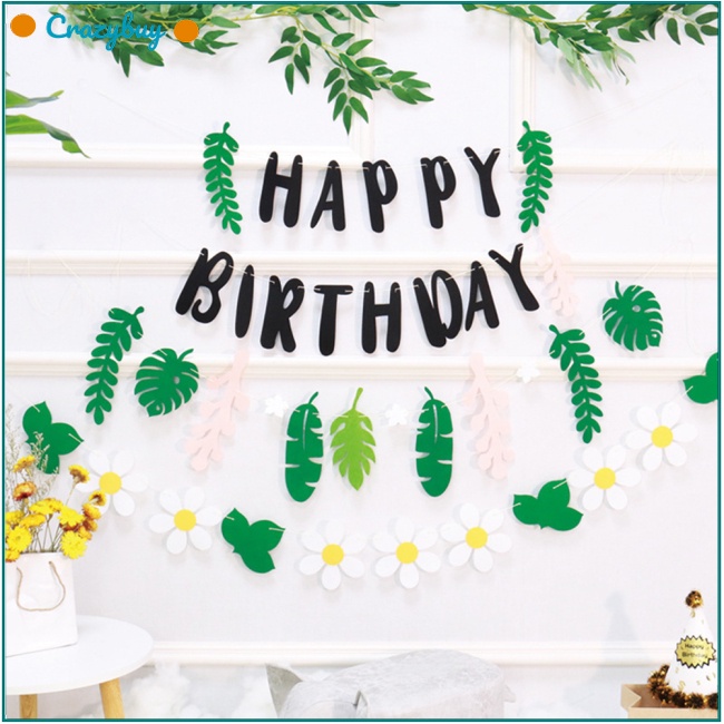 Dây Treo Trang Trí Tiệc Sinh Nhật Hình Lá Cờ CR Happy Birthday