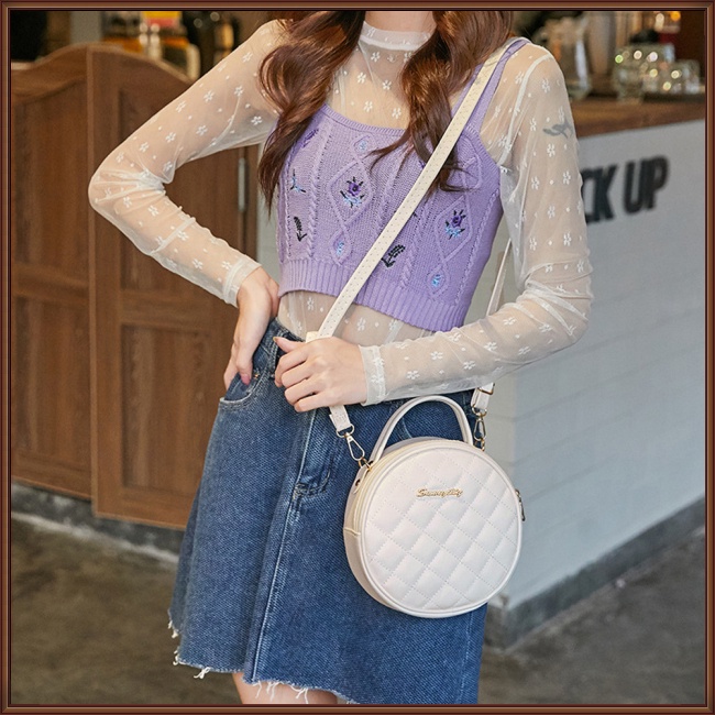 Túi Đeo Vai Mini Bằng Da Pu Nhân Tạo Với Tay Cầm Điều Chỉnh Và Khóa Kéo Chống Rỉ Sét Thời Trang Cho Nữ