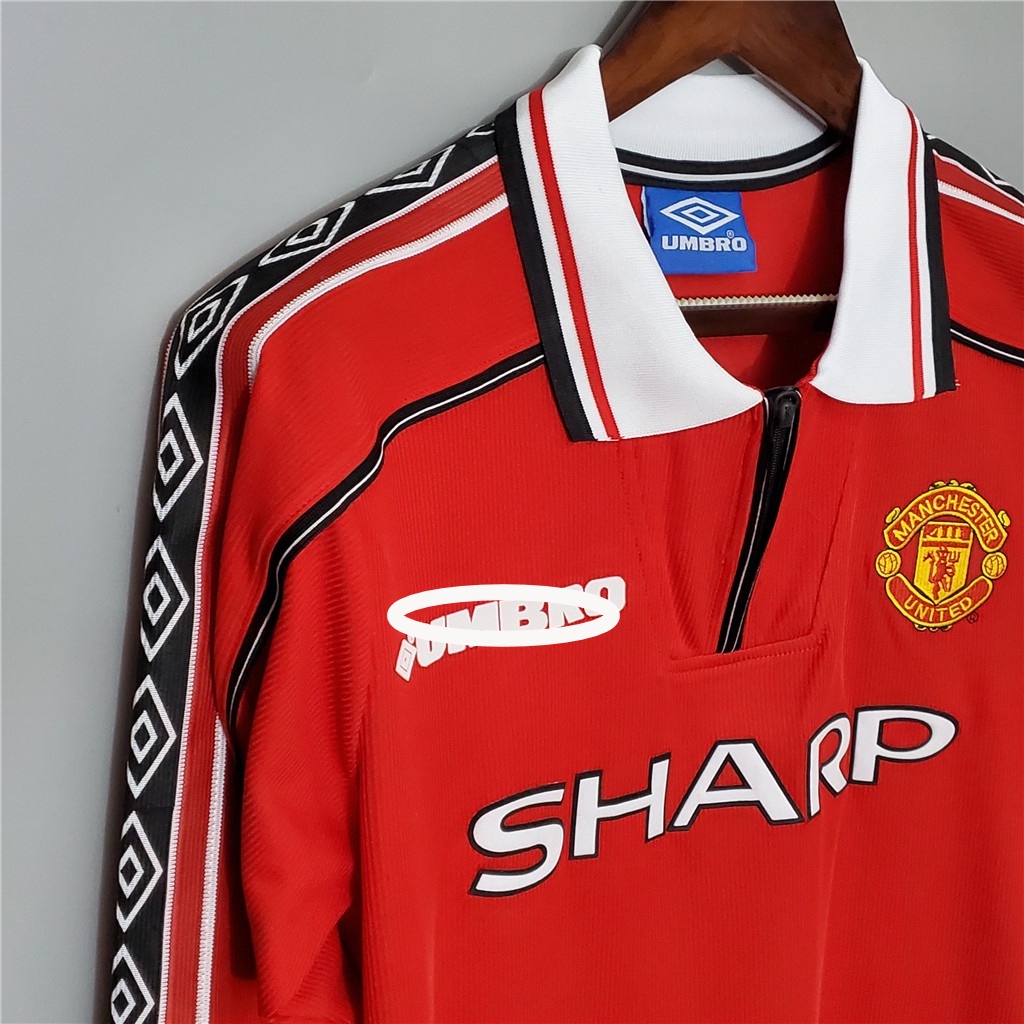 Áo Thun NgắN Tay In Chữ Manchester United Cho Nam # 1998 / 1999